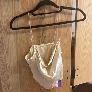 SHEIN size small cream silk top